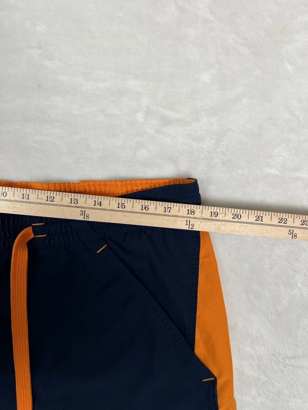 Vintage Nike Swim Board Trunks Size Large Orange Blue Y2K Surf